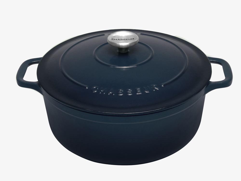 Chasseur Round French Oven Liquorice Blue 28cm Buy online at