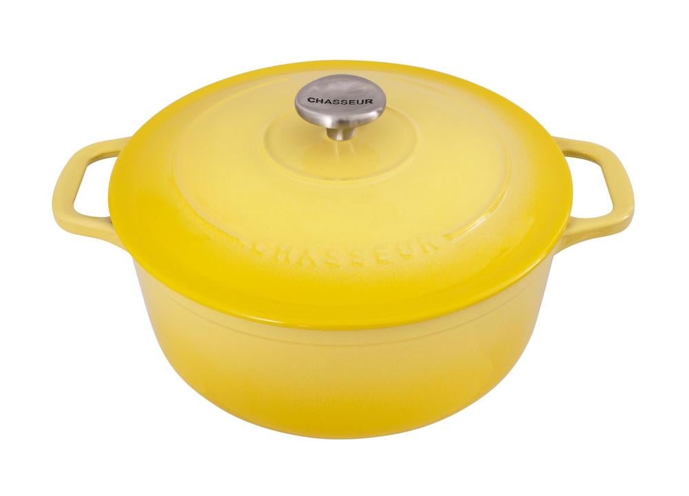 Chasseur Round French Oven Lemon Yellow 24cm Buy online at