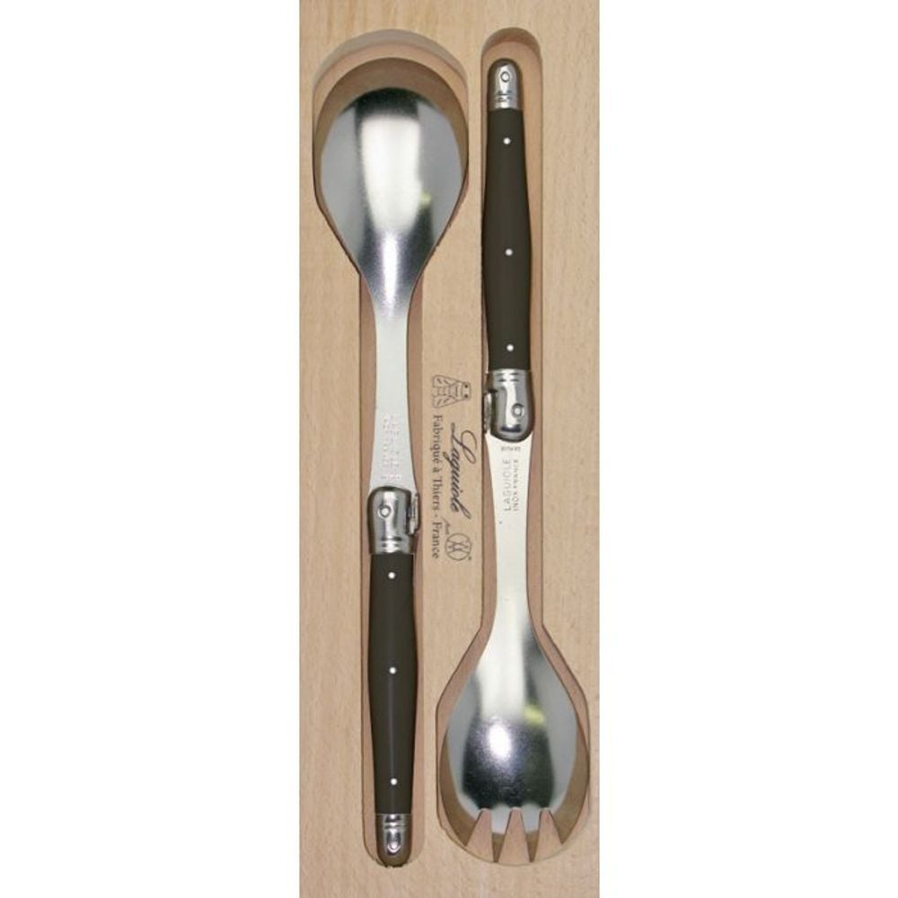 Laguiole by Andre Verdier Debutant Salad Server, Set of 2 (Stainless Steel/Black) - 27cm by Laguiole by Andre Verdier - ISBN: 3289490000074