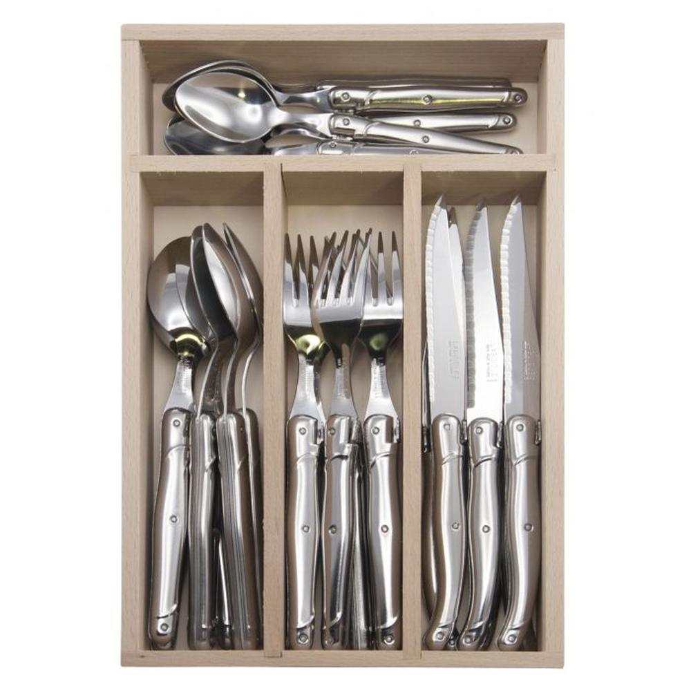 Laguiole by Andre Verdier Debutant Cutlery Set, 24 Piece (Stainless