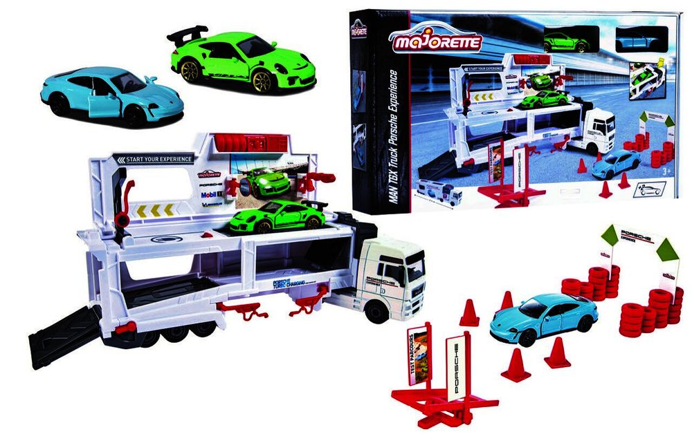 Majorette Man TGX Truck Porsche Experience+ Camion Avec 2 Voitures Porsche