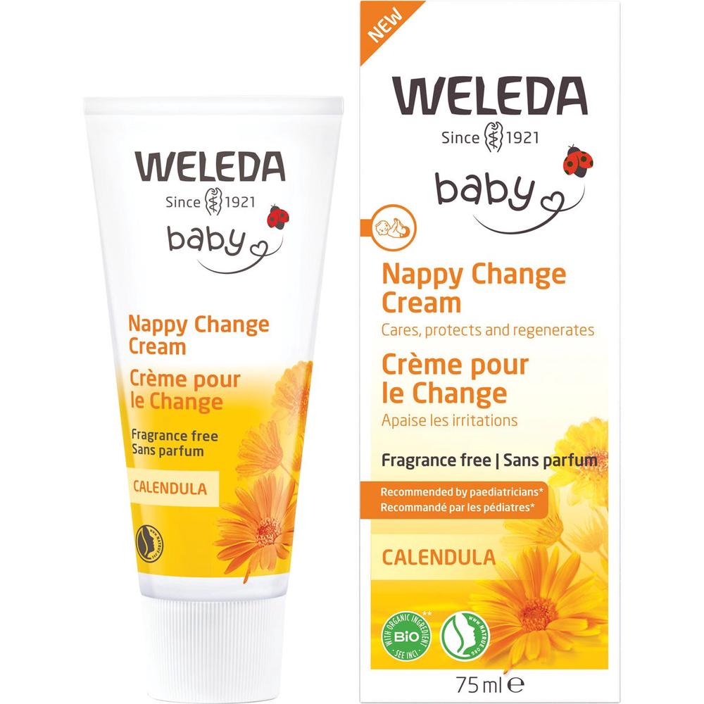 Weleda Baby Nappy Change Cream Calendula Fragrance Free - 75mL, 3596200057403