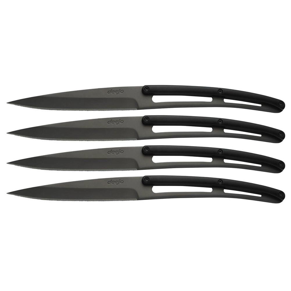 Deejo Table Knives, Set of 4 (Titanium Finish, Bistro) Buy online at Well Cooked