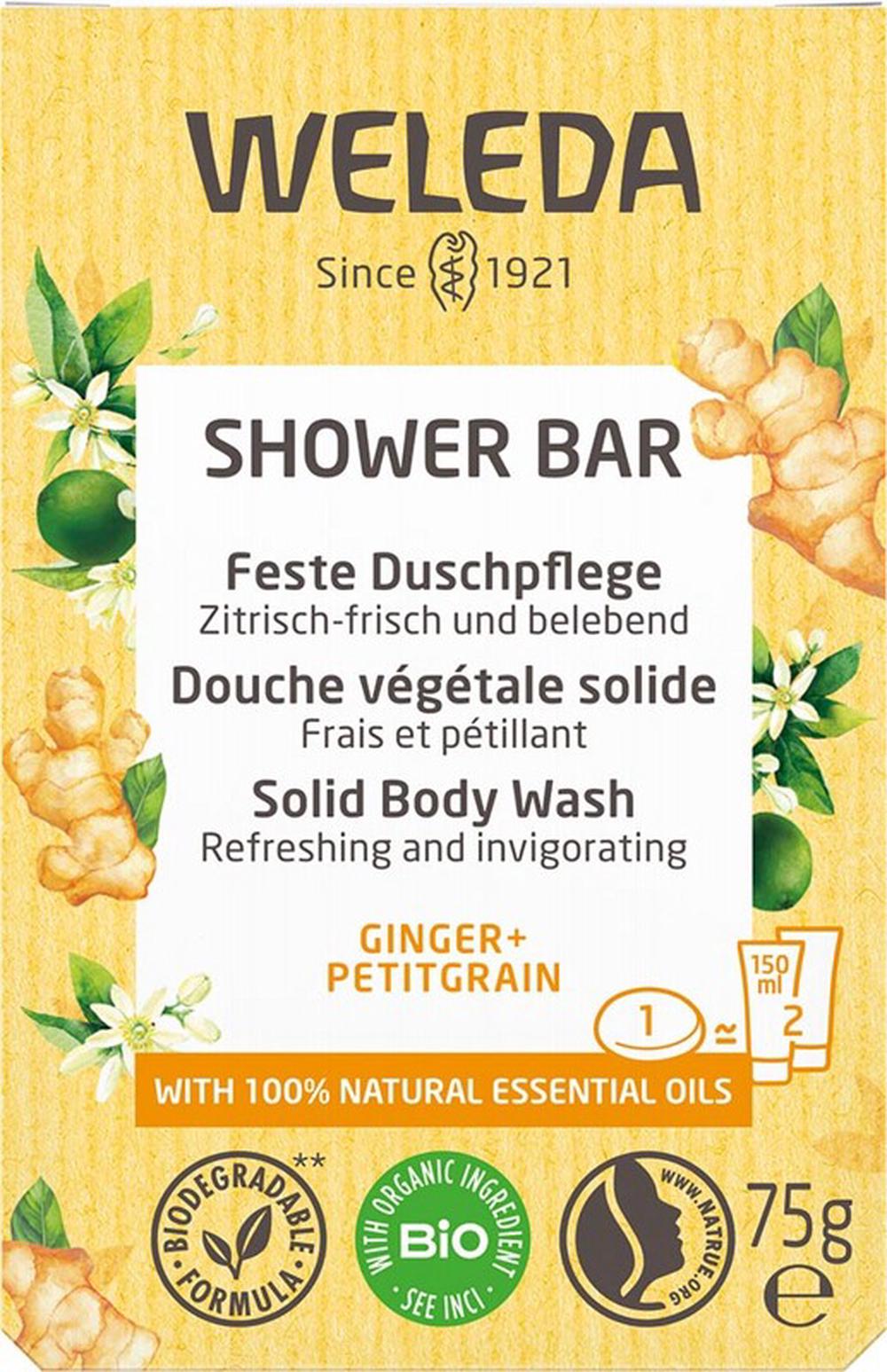 Shower Bar (Ginger + Petitgrain) - 75g, 4001638529945