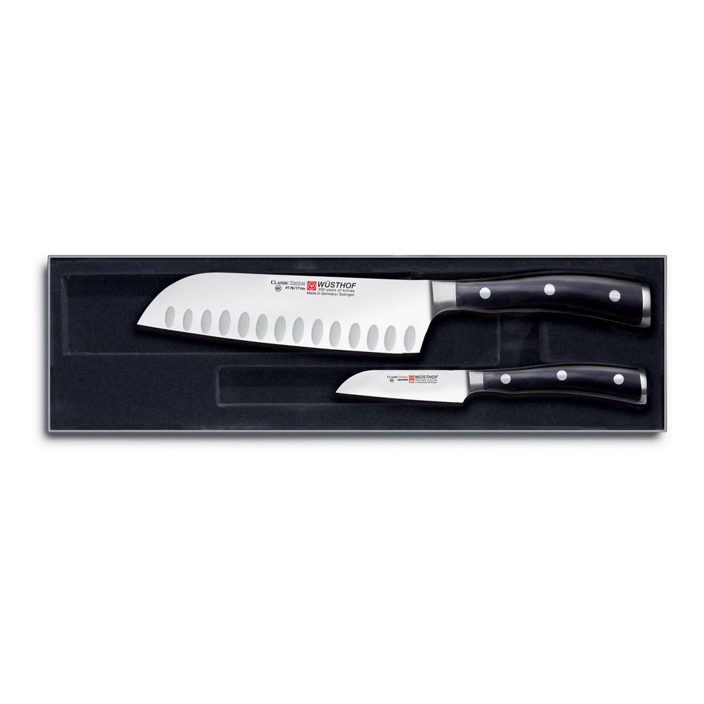 Wusthof Classic Ikon Asian Knife Set, 2 Piece (Black) Buy online at