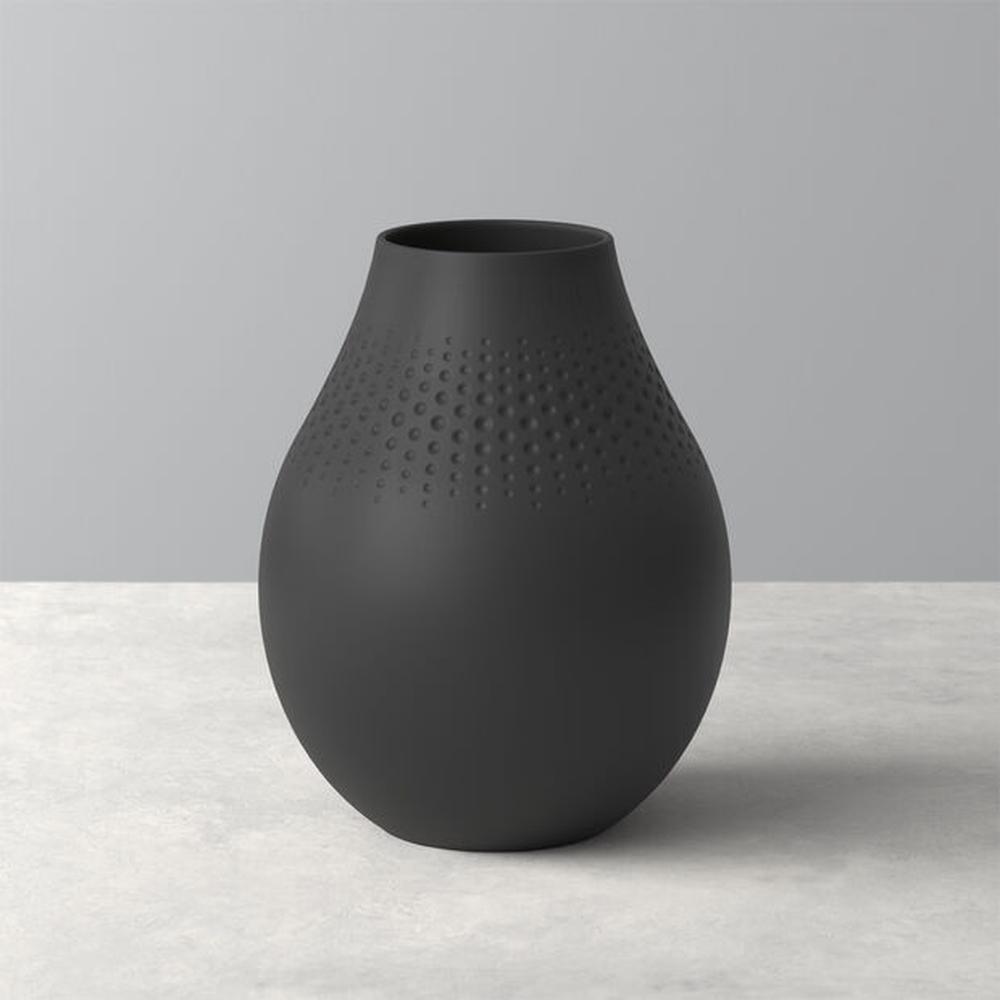 Manufacture Collier Noir Tall Vase Perle - 16x16x20cm, 4003686327467