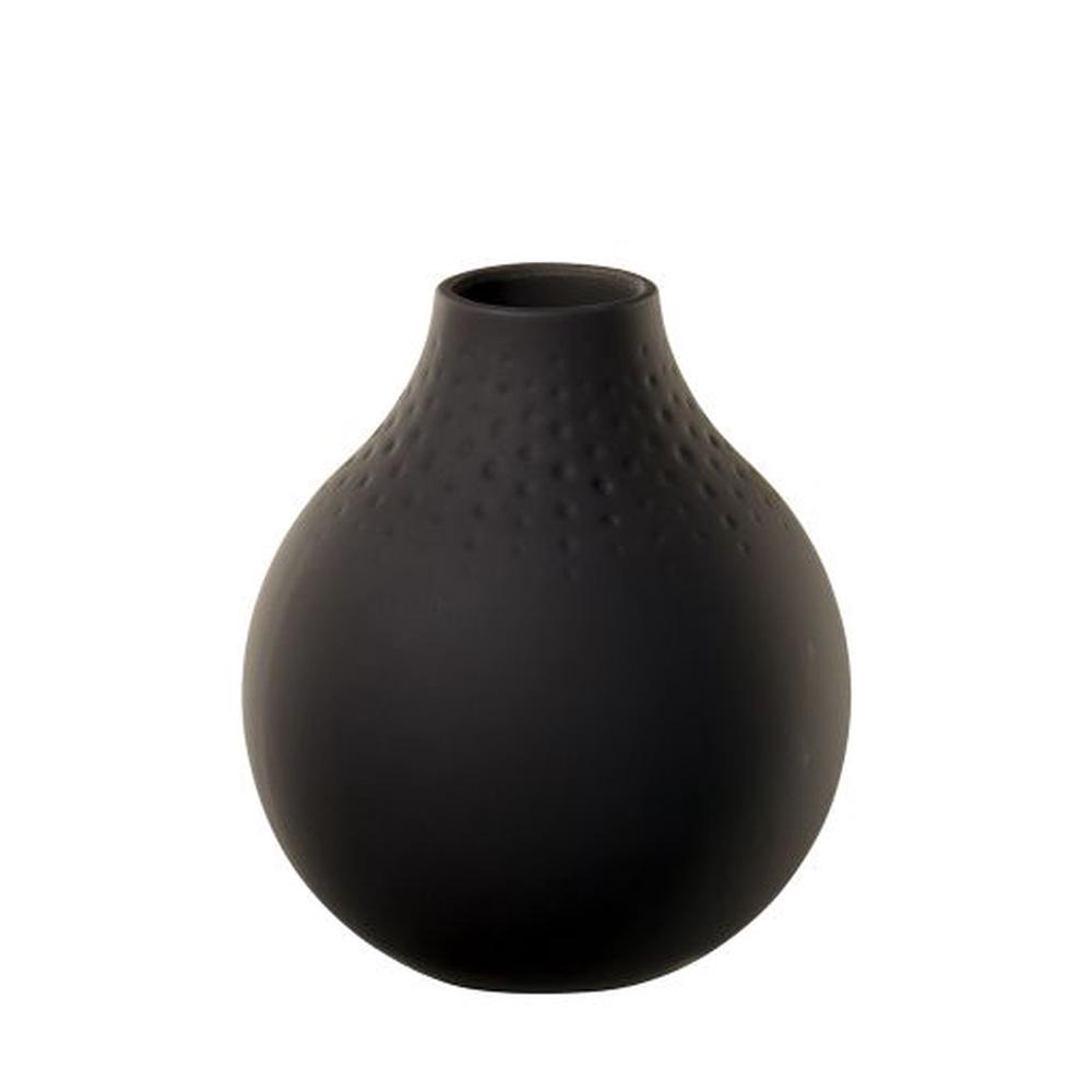 Villeroy & Boch Manufacture Collier Vase Perle Small (Black) - 11x11x12cm, 4003686331600