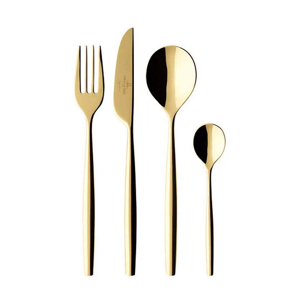 Villeroy & Boch Metrochic d'Or Cutlery Set, 24 Piece, 4003686365766