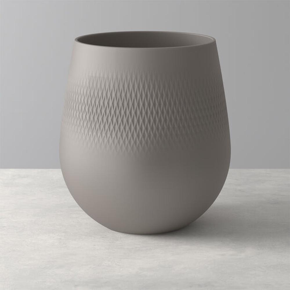 Manufacture Collier Large Vase, Carre (Taupe) - 21x23cm, 4003686417052