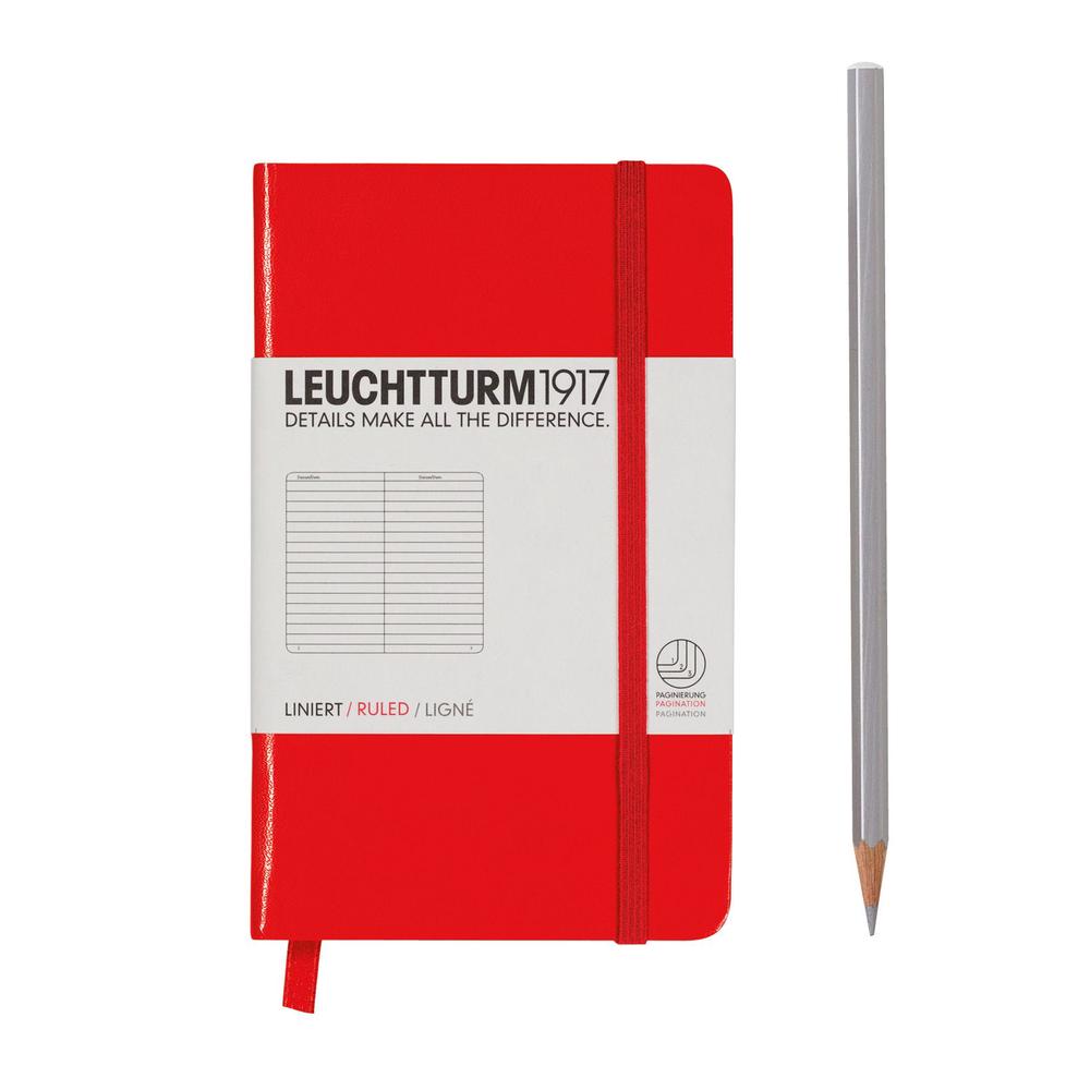 Leuchtturm1917 Notebook Pocket A6 Lined - Red, 4004117336010