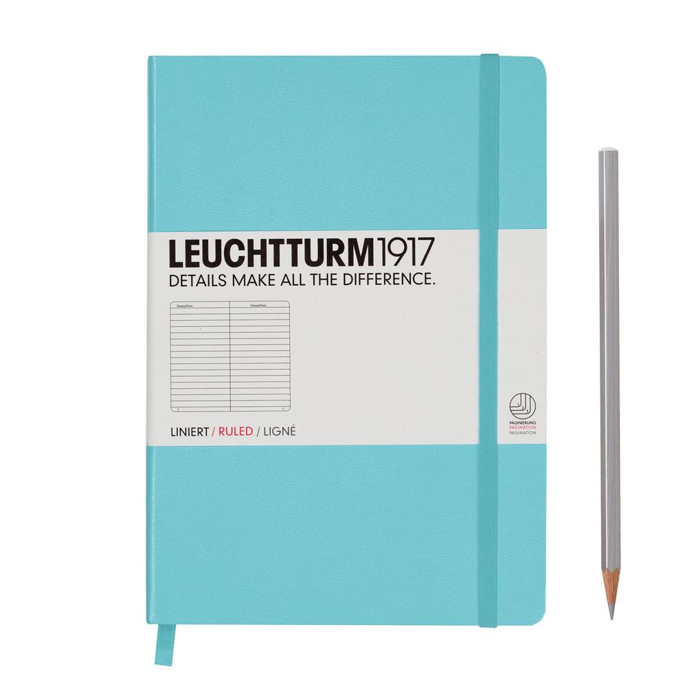 Leuchtturm1917 Notebook Medium A5 Lined - Turquoise, Hardcover ...