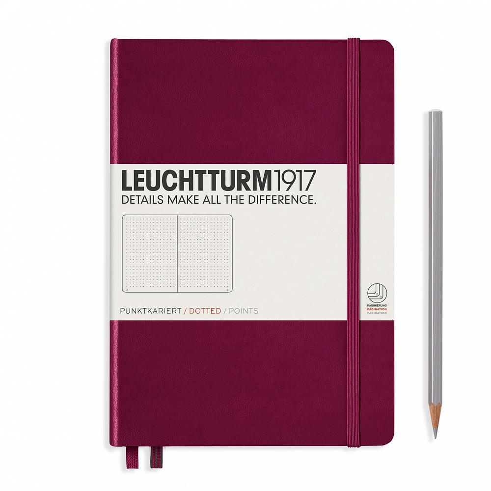 Leuchtturm1917 Notebook Hardcover, Dotted, 251 Numbered Pages (Port Red) - A5, 4004117551901