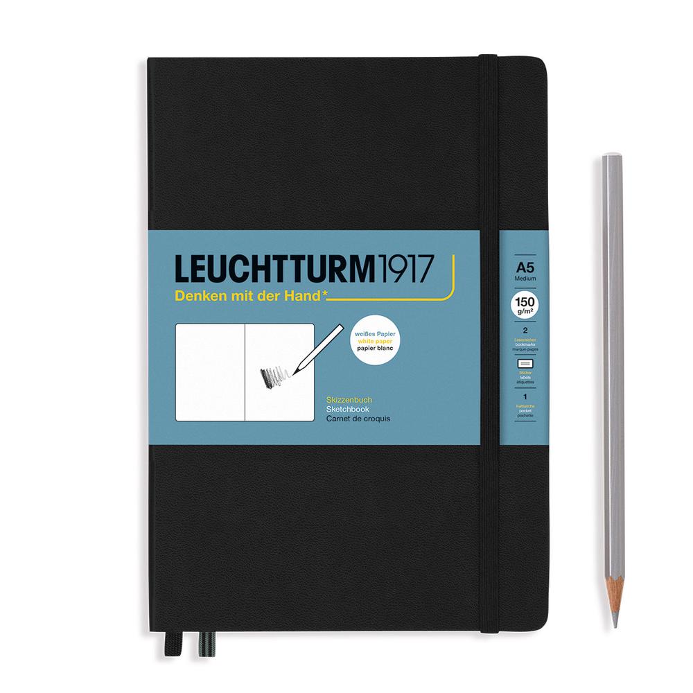 Leuchtturm1917 Sketchbooks (Black) - A5 Medium, 4004117577987