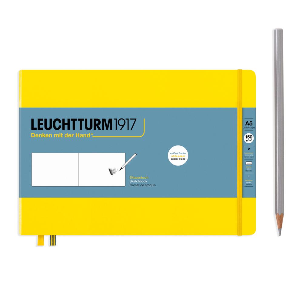 Leuchtturm1917 Sketchbooks (Lemon) - A5 Medium Landscape, 4004117578045