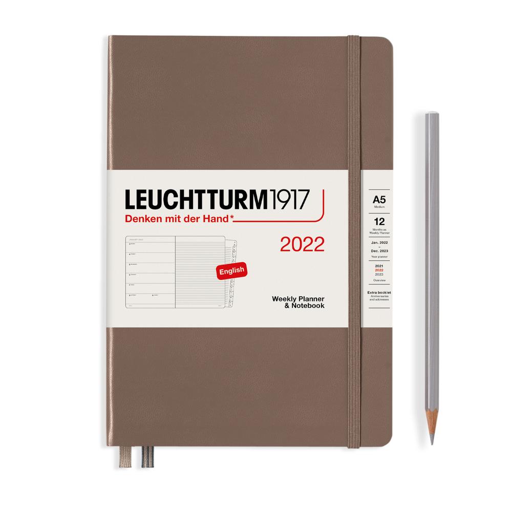 Leuchtturm1917: 2022 Weekly Planner & Notebook with Extra Booklet (Warm Earth) - A5 Medium, 4004117591563