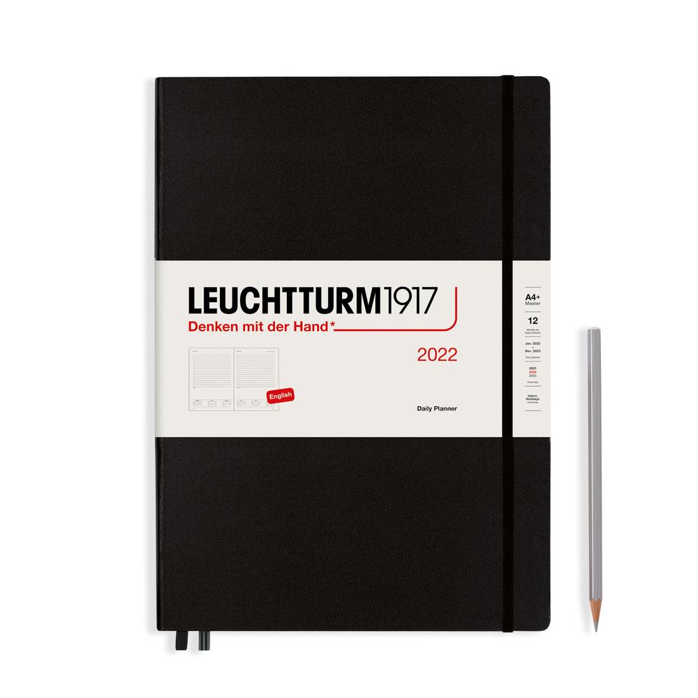 Leuchtturm1917: 2022 Daily Planner (Black) - A4+ Master, 4004117592515