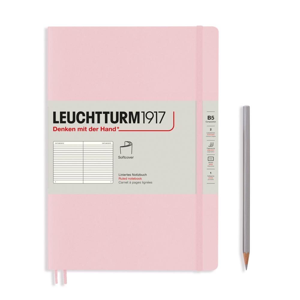 Leuchtturm1917 Notebook Softcover Composition, Ruled, 123 Pages (Powder) - B5, 4004117593185