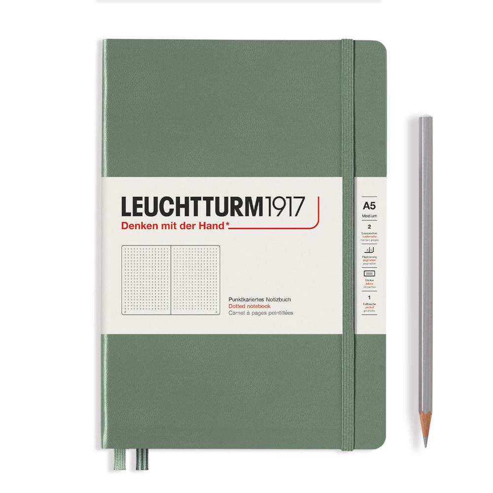 Hardcover Medium Dotted Notebook, 251 Page (Olive), 4004117609381