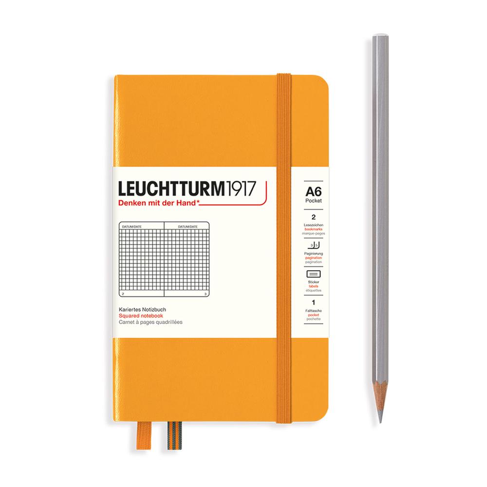Leuchtturm1917 Hardcover Squared Pocket Notebook, 187 Page (Rising Sun) - A6, 4004117610707