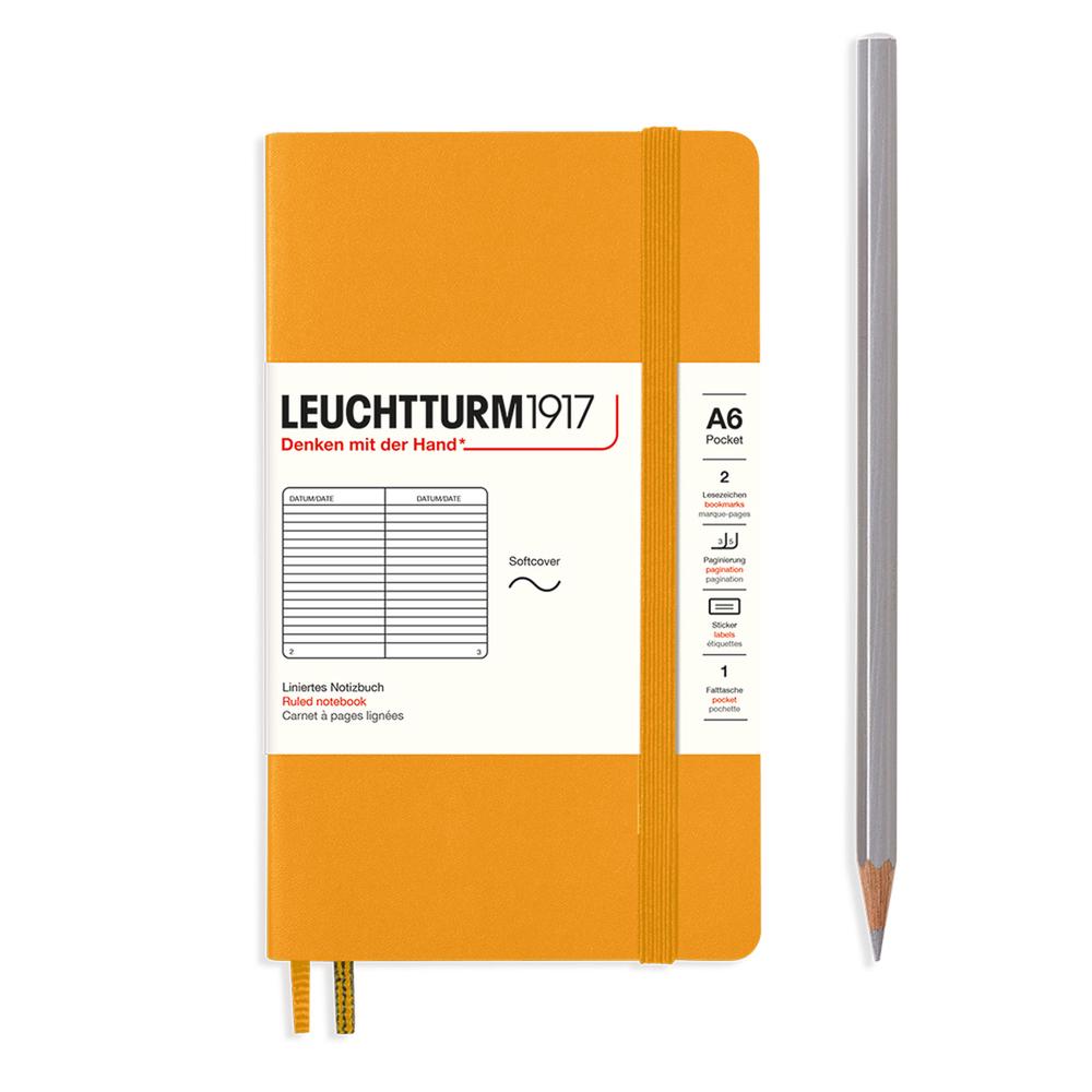 Leuchtturm1917 Softcover Ruled Pocket Notebook, 123 Page (Rising Sun) - A6, 4004117610899