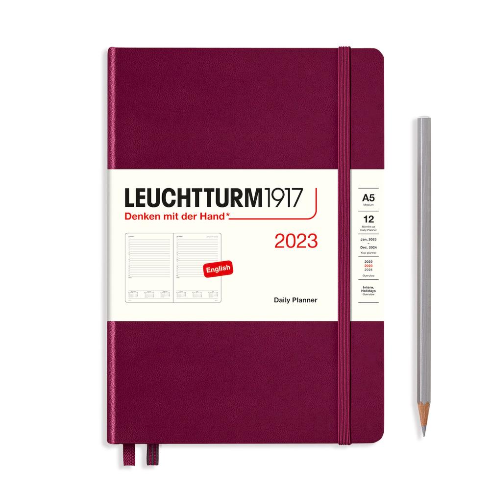 Leuchtturm1917 Medium 2023 Daily Planner (Port Red) A5 Buy online
