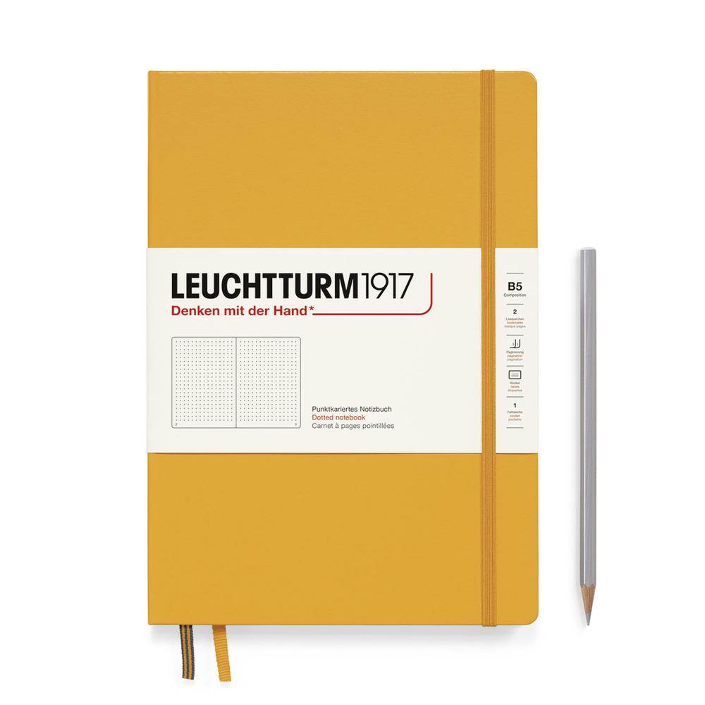 Leuchtturm1917 Composition Hardcover Dotted Notebook, 219 Numbered Page (Rising Sun) - B5, 4004117615993