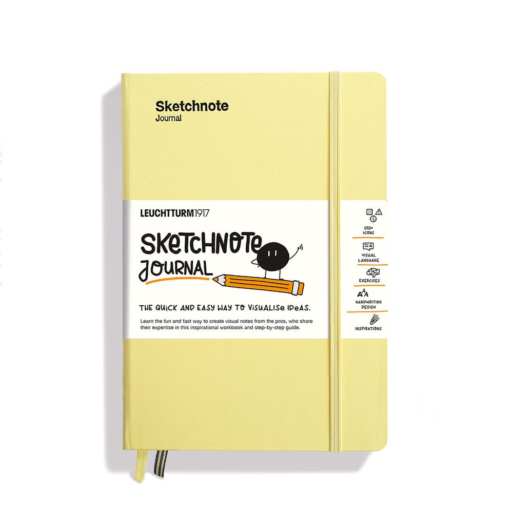 Leuchtturm1917 Hardcover Medium Sketchnote Journal, 186 Numbered Page (Vanilla) - A5, 4004117616457