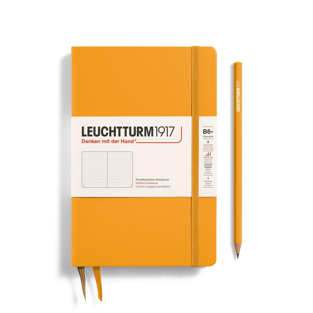 Leuchtturm1917 Notebook Hardcover Paperback, Dotted, 123 Pages (Rising Sun) - B6+, 4004117635519