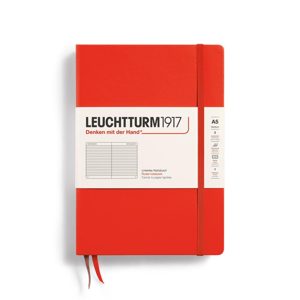 Leuchtturm1917 Notebook Hardcover, Ruled, 251 Pages (Lobster) - A5, 4004117643880