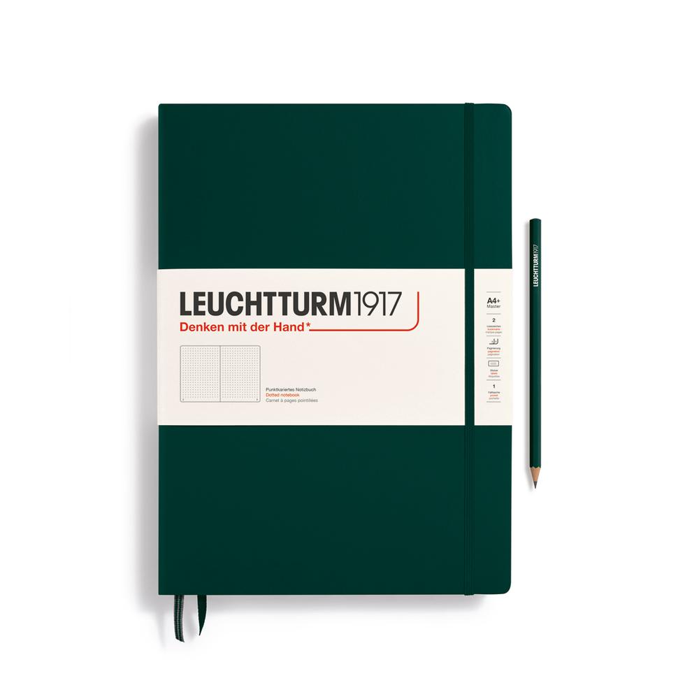 Leuchtturm1917 Notebook Hardcover Master Classic, Dotted, 235 Pages (Forest Green) - A4+, 4004117647529