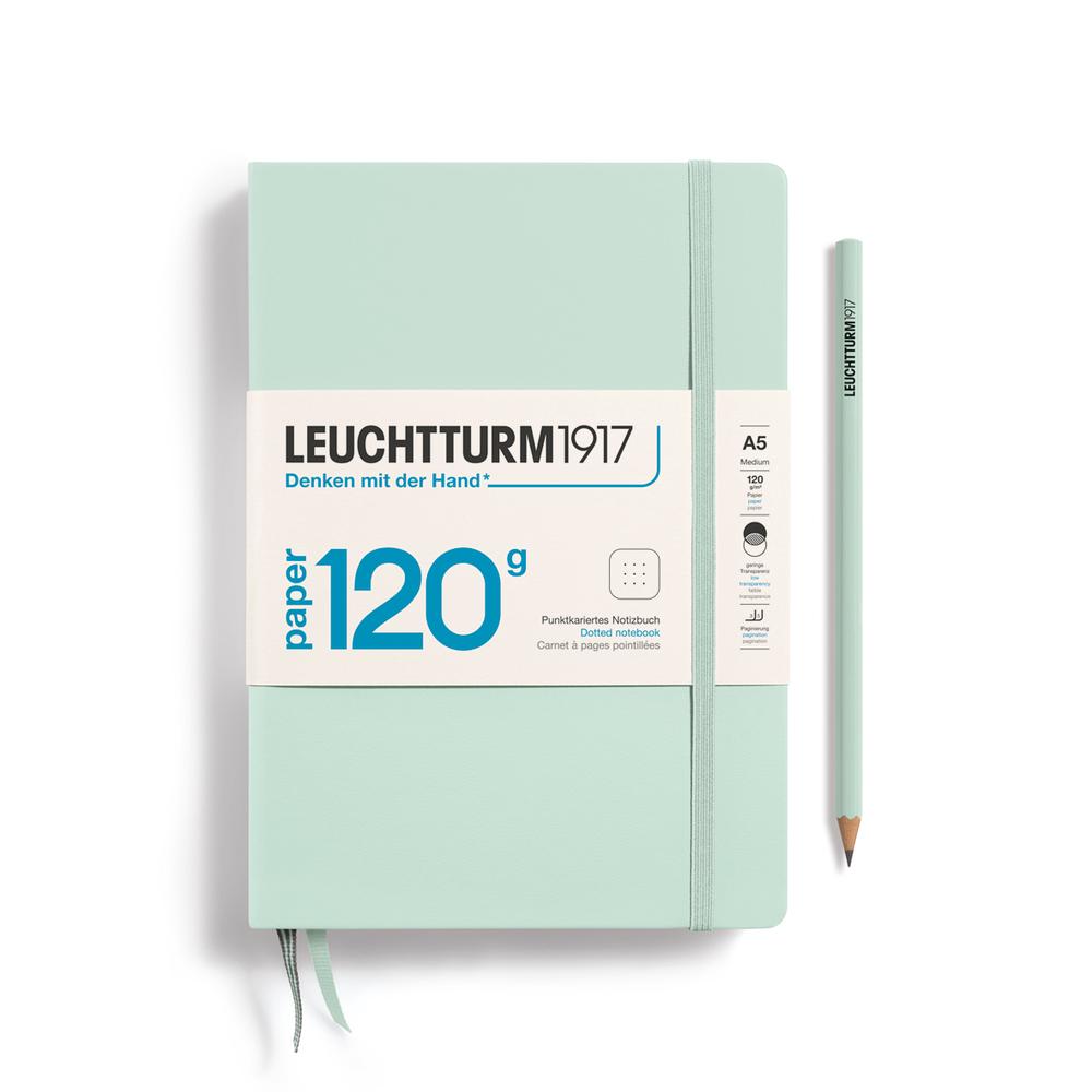 Leuchtturm1917 Notebook Hardcover, Dotted, 203 Pages (Mint Green) - A5, 4004117648335