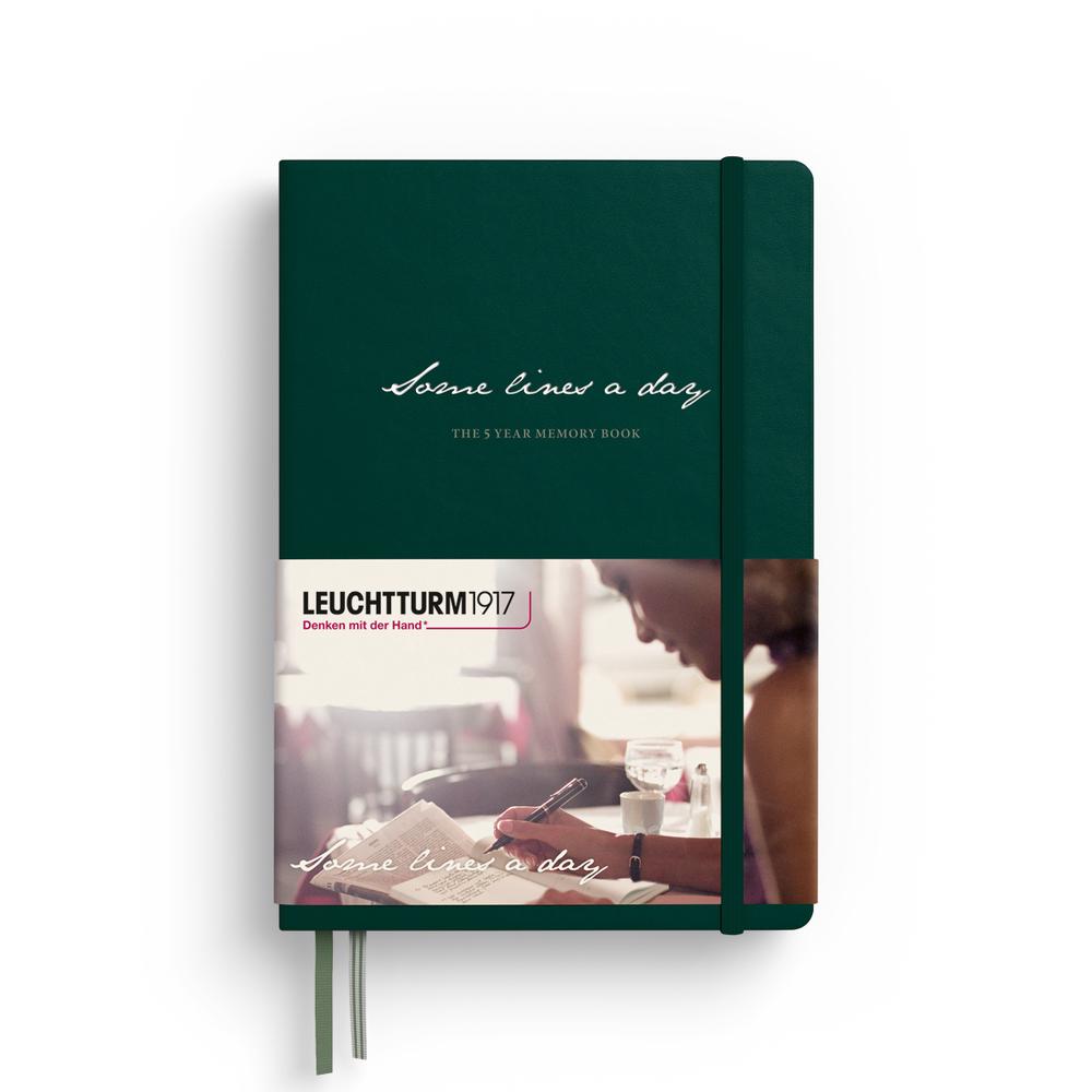 Leuchtturm1917 Some Lines A Day, 5 Year Journal, 365 Pages (Forest Green) - A5, 4004117648359