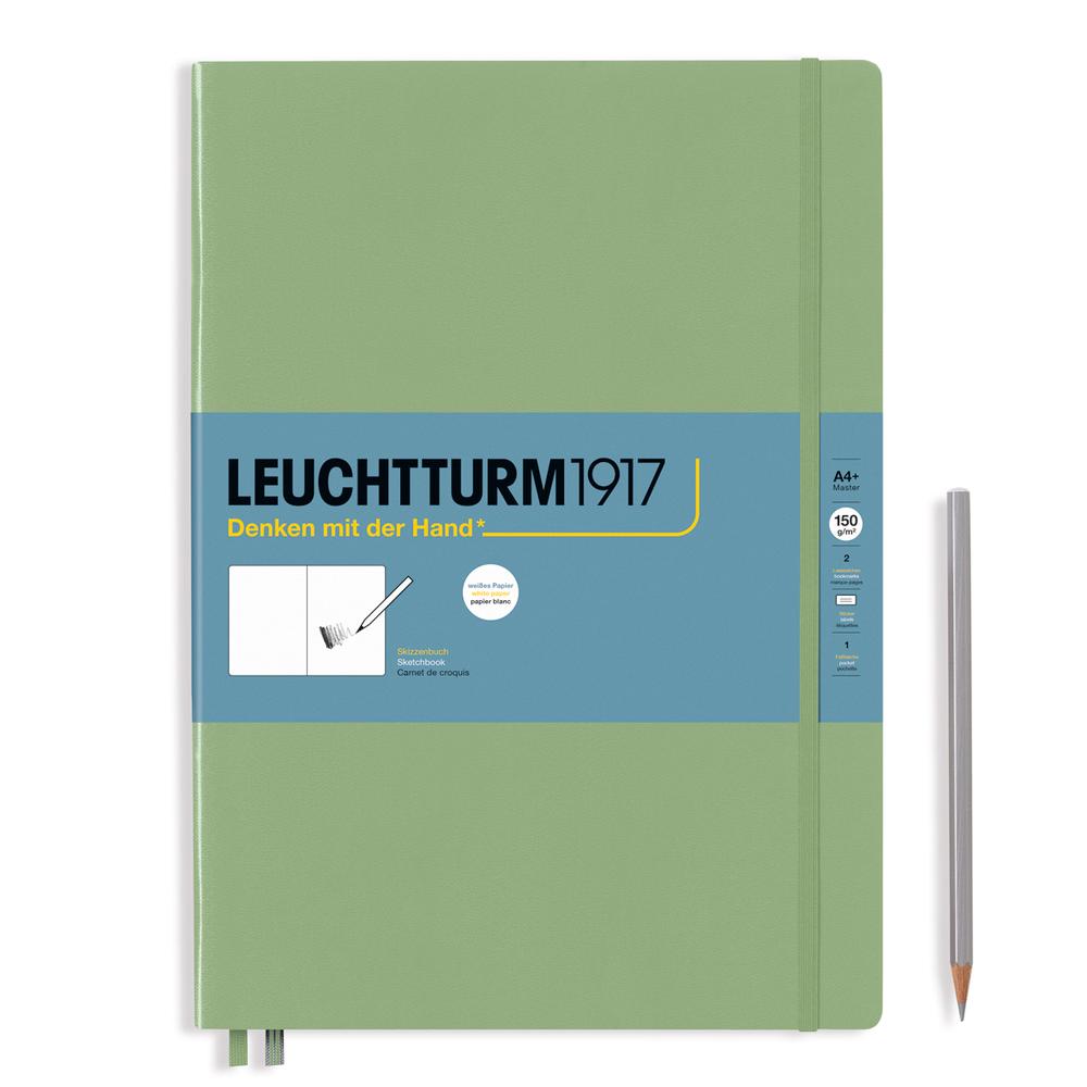 Sketchbook Hardcover, Plain, 112 Pages (Sage), 4004117648373