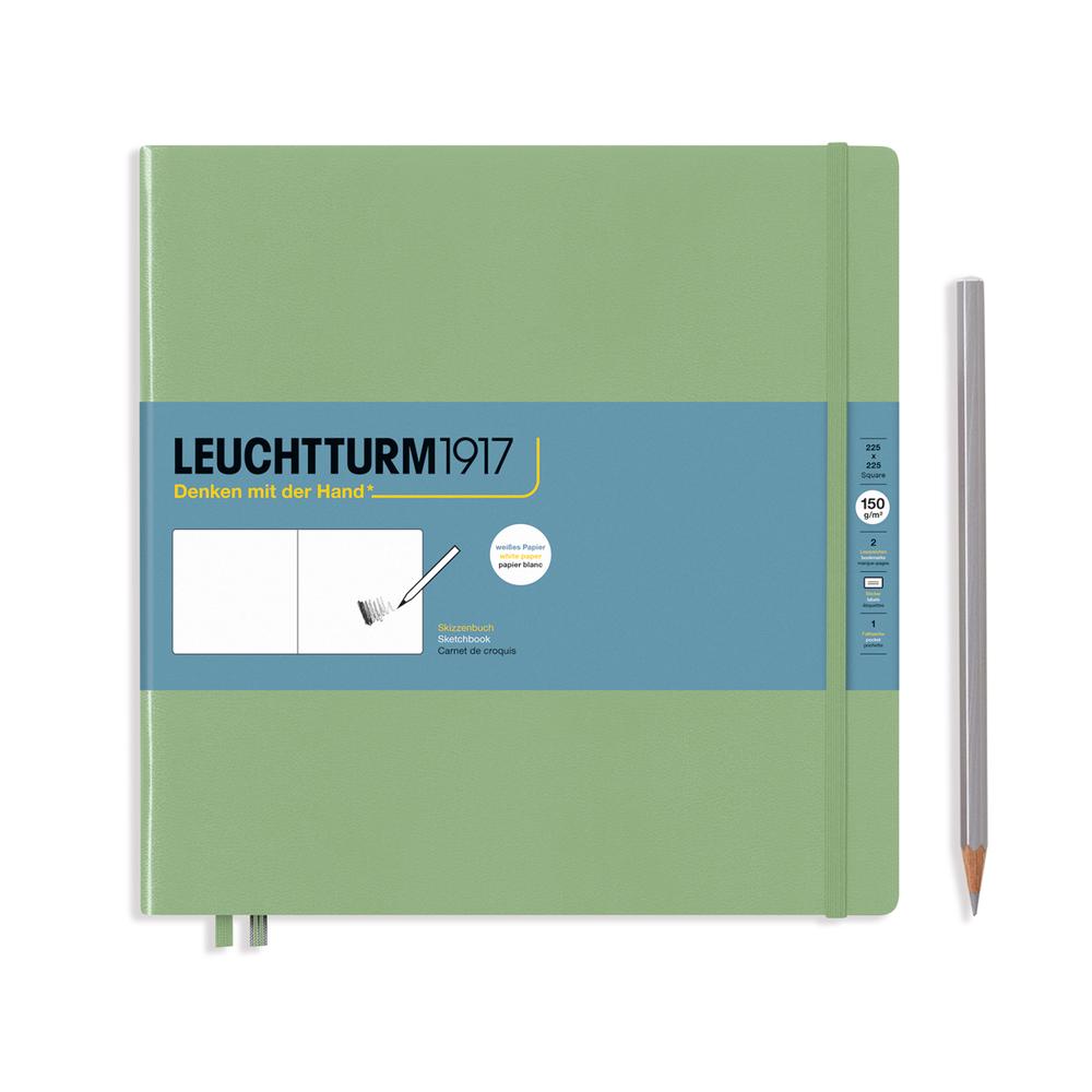 Sketchbook Hardcover, Plain, 112 Pages (Sage), 4004117648403