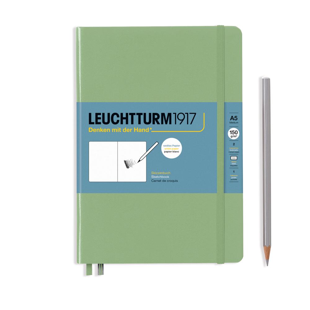 Sketchbook Hardcover, Plain, 112 Pages (Sage), 4004117648434