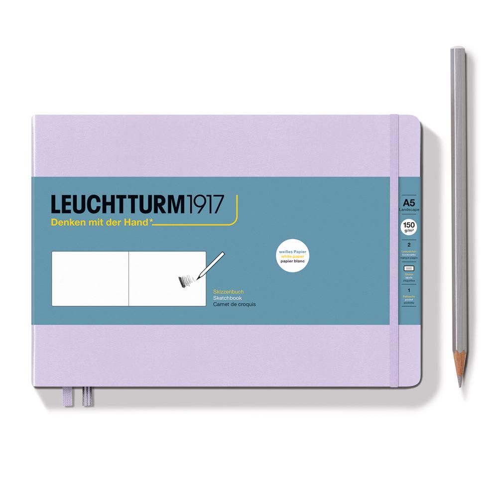Sketchbook Landscape Hardcover, Plain, 112 Pages (Lilac) - A5, 4004117648458