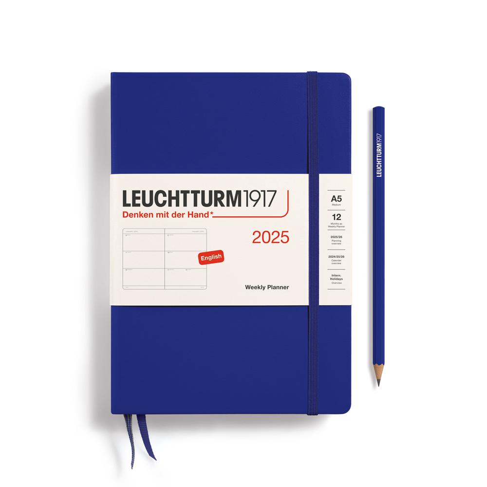 Leuchtturm1917 Weekly Planner 2025, Hardcover (Ink) - A5, 4004117652165