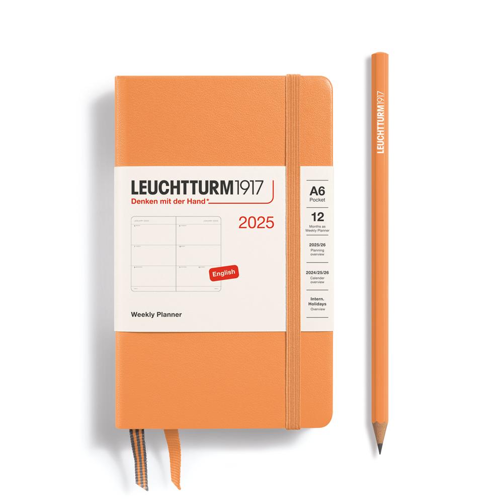 Leuchtturm1917 Weekly Planner 2025, Hardcover (Apricot) - A6, 4004117652202