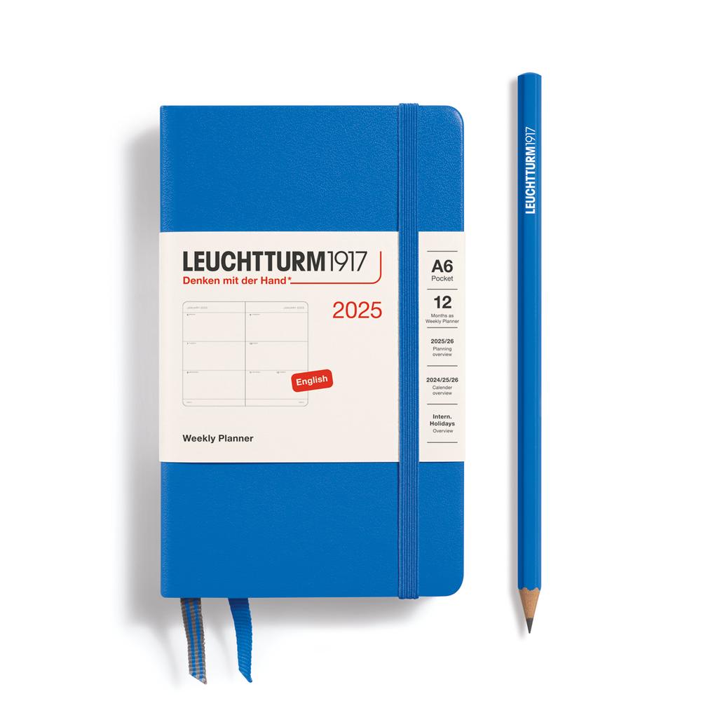 Leuchtturm1917 Weekly Planner 2025, Hardcover (Sky) - A6, 4004117652233