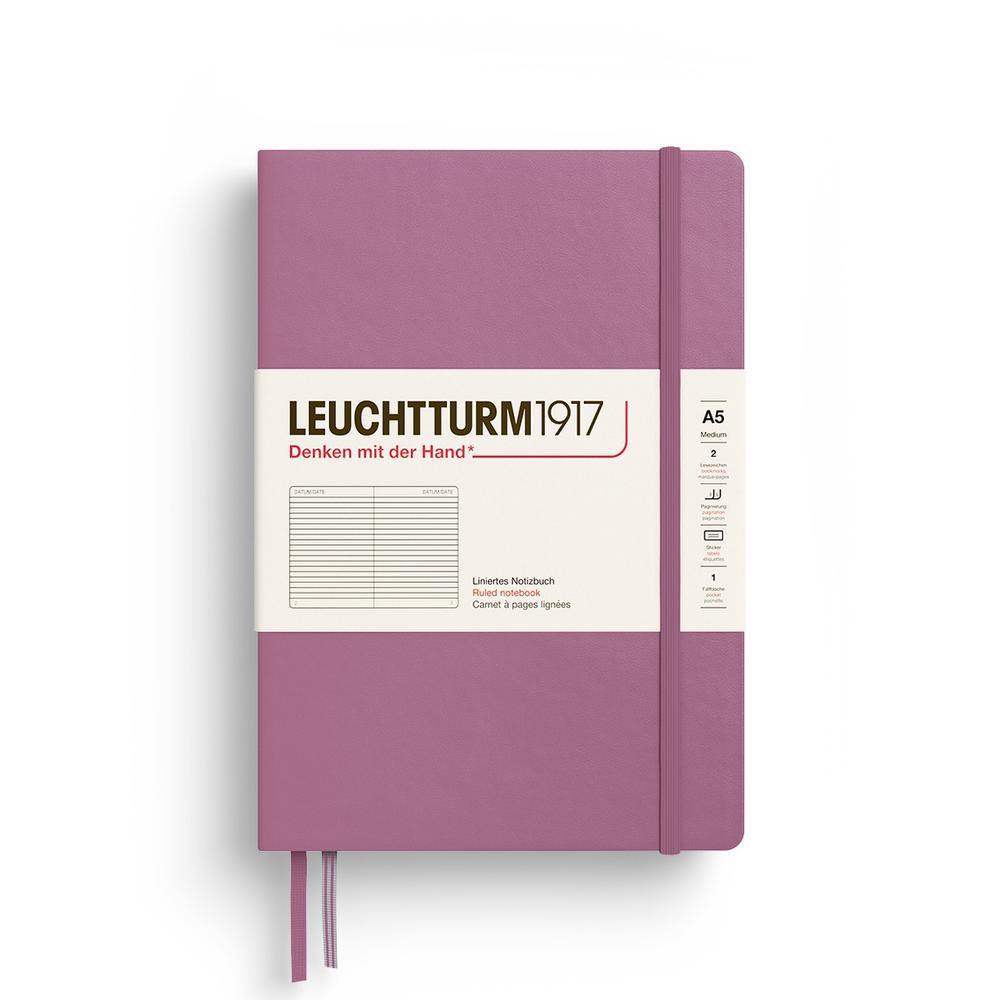 Leuchtturm1917 Notebook Hardcover, Ruled, 251 Pages (Dusty Rose) - A5, 4004117661259