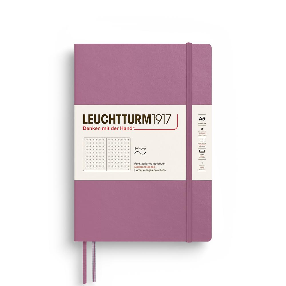 Leuchtturm1917 Notebook Softcover Composition, Dotted, 123 Pages (Dusty Rose) - A5, 4004117661402