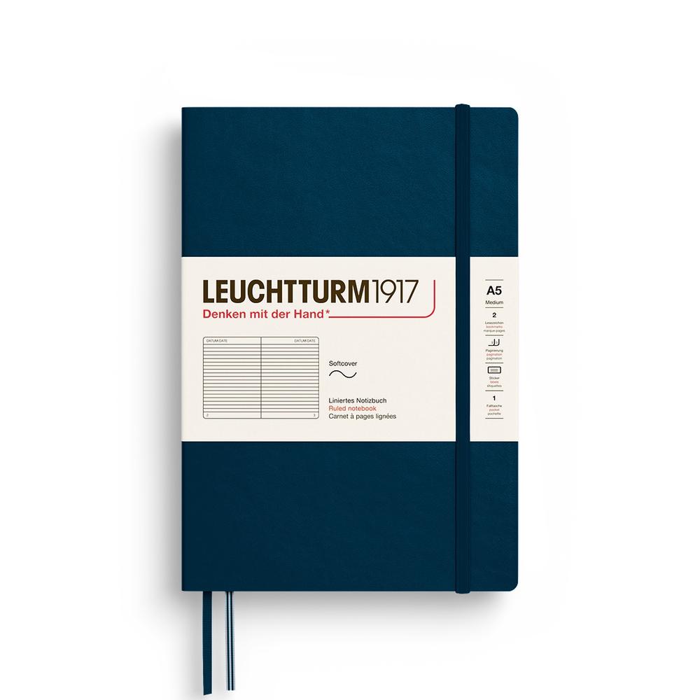 Leuchtturm1917 Notebook Softcover Composition, Ruled, 123 Pages (Deep Sea) - A5, 4004117661440
