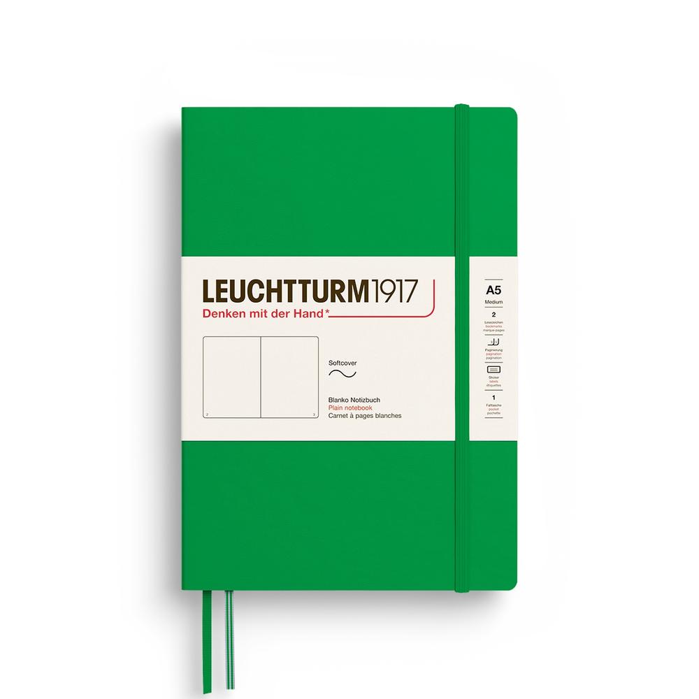 Leuchtturm1917 Notebook Softcover Composition, Plain, 123 Pages (Spring Leaf) - A5, 4004117661457