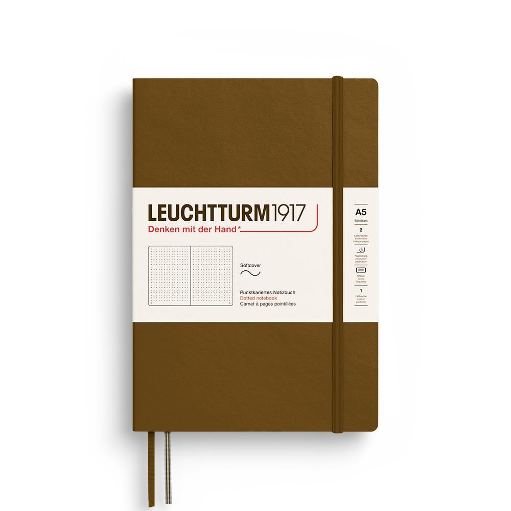 Leuchtturm1917 Notebook Softcover Composition, Dotted, 123 Pages (Spice Brown) - A5, 4004117661495