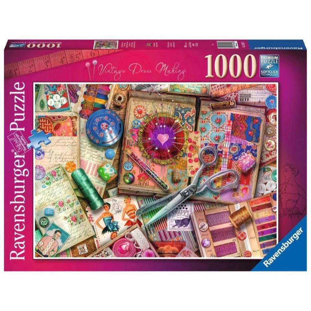 Ravensburger Vintage Dressmaking Puzzle, 1000pc, 4005555001621
