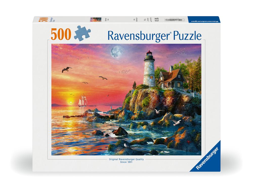 Ravensburger Lighthouse at Sunset Puzzle, 500pc, 4005555002178