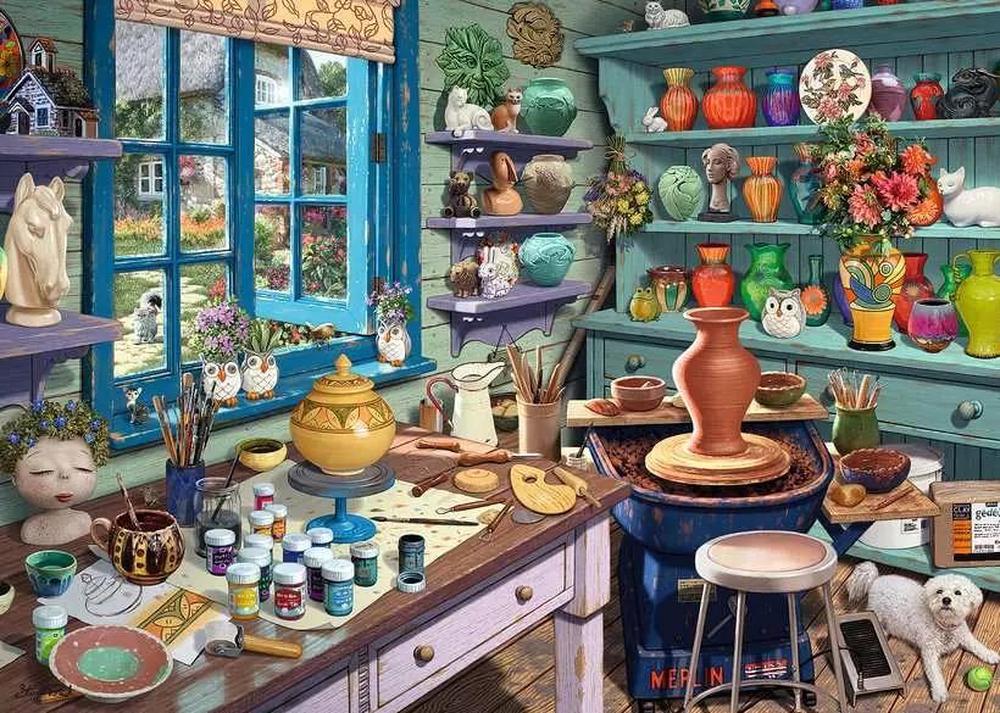 Ravensburger Pottery Studio Sanctuary Puzzle, 500pc, 4005555013570