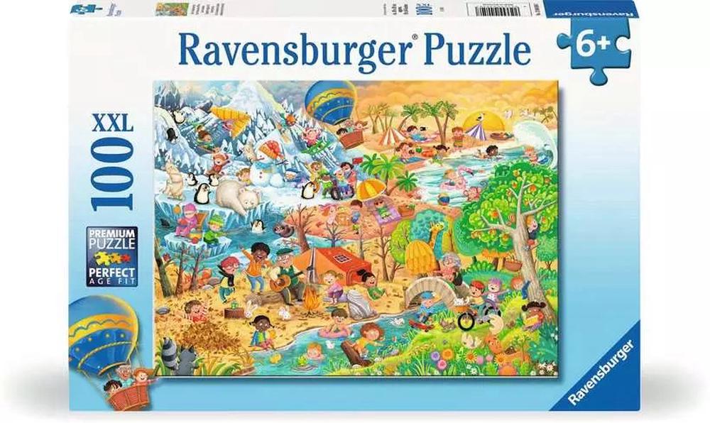 Ravensburger 4 Seasons Puzzle, 100pc, 4005555040507