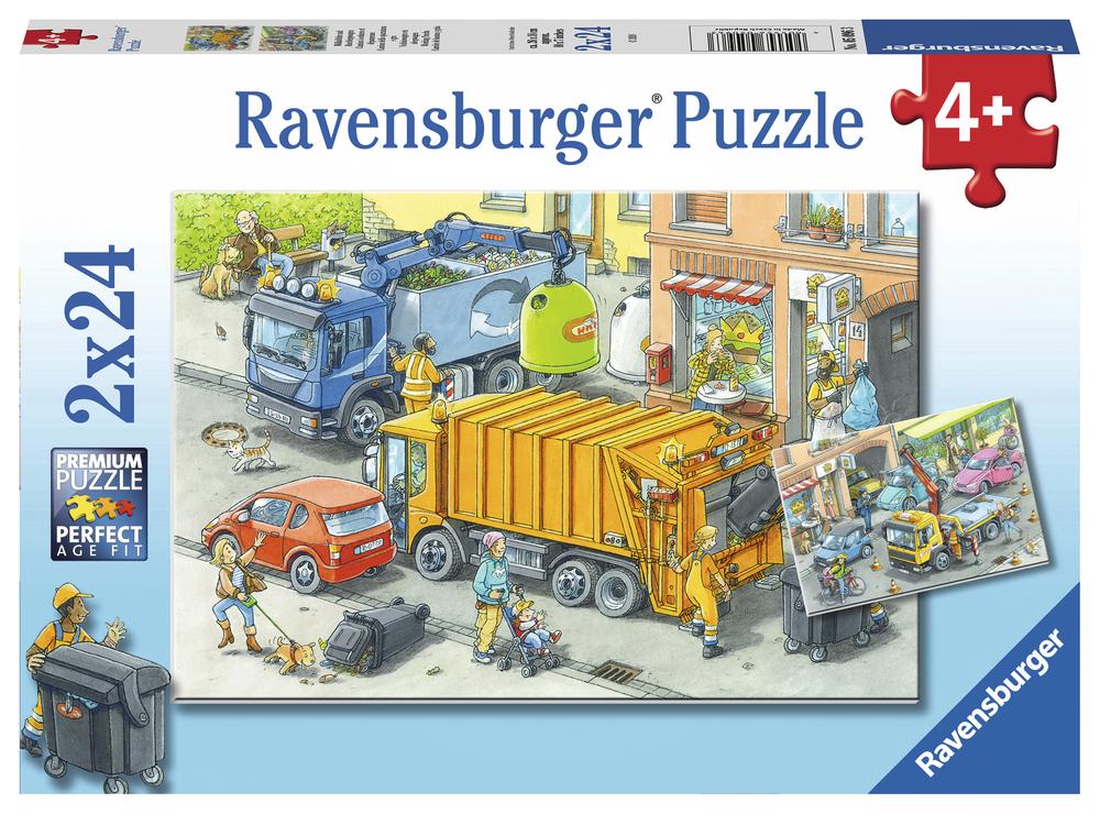Ravensburger Working Trucks Jigsaw Puzzles, 2x24 Piece, 4005556050963