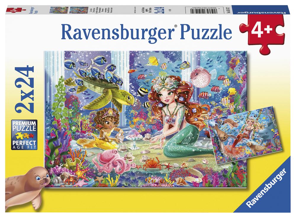 Mermaid Tea Party Puzzle 2x24 pieces Mermaid Tea Party Puzzle 2x24 pieces